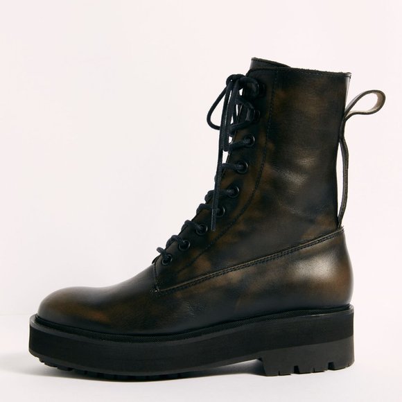 NWT Free People Collins Combat Boot / Black - Picture 2 of 7